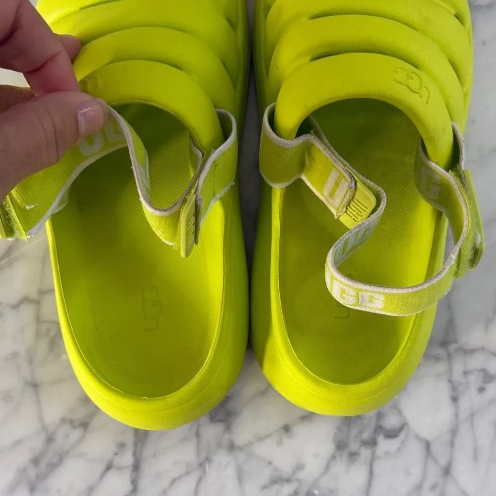 UGG Kids Sport Yeah Slide Sz 1 Neon Lime